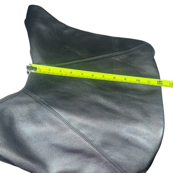 Americana by Sharif Metallic Gray Leather Shoulder Crossbody Bag Slouchy Chic - Picture 10 of 16